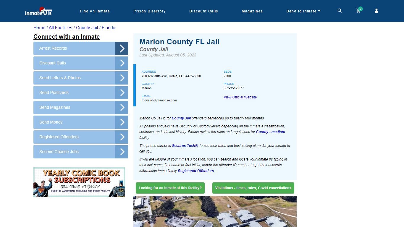 Marion County FL Jail - Inmate Locator - Ocala, FL